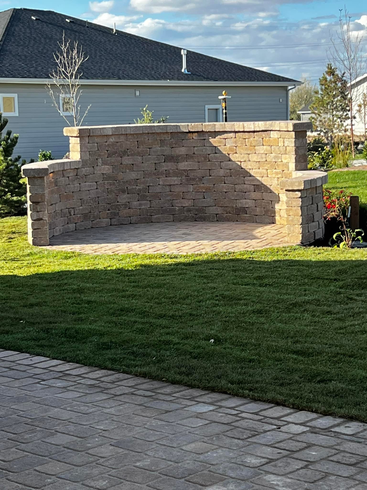 Landscaped garden with rock and plantings